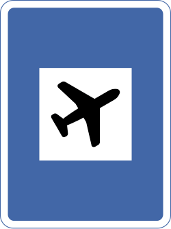 Airport informatory sign in India