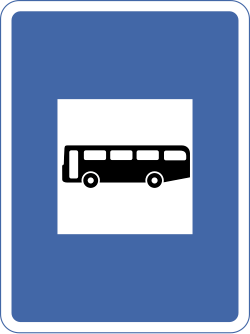 Bus Stop informatory sign in India