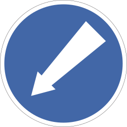 Keep Left positive mandatory road sign in India
