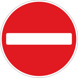 No Entry traffic sign