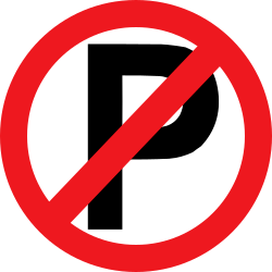 No Parking traffic sign