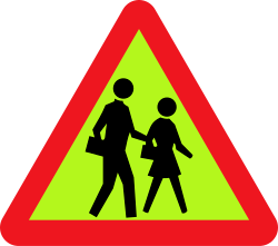 School Ahead traffic sign