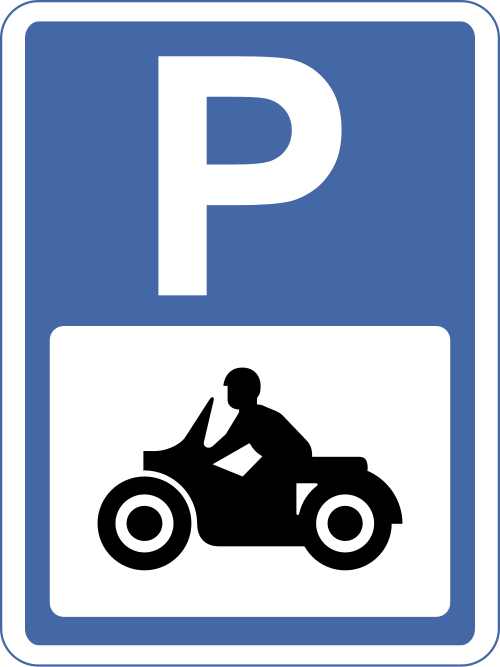 Scooters and Motorcycles Parking sign in India