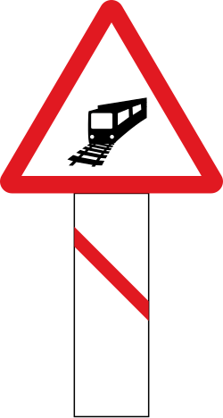 50 to 100 meters warning sign in India