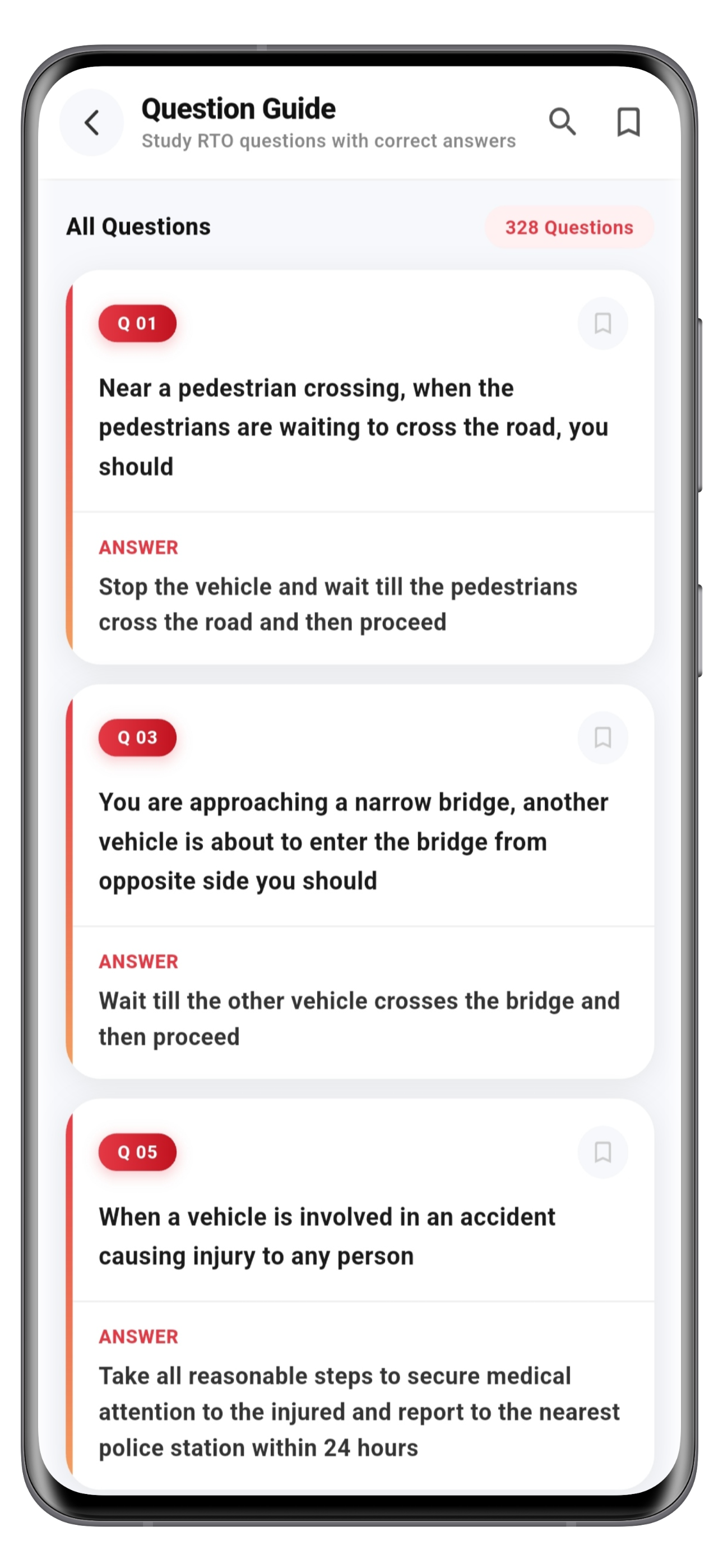 RTO Exam app screenshot 2